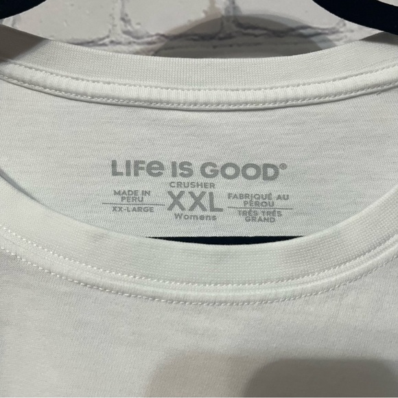Life Is Good Woman’s Long Sleeve Cat Crusher Tees Bundle Blue - White Size XXL - Picture 13 of 14